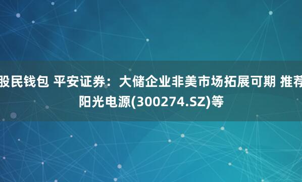 股民钱包 平安证券：大储企业非美市场拓展可期 推荐阳光电源(300274.SZ)等