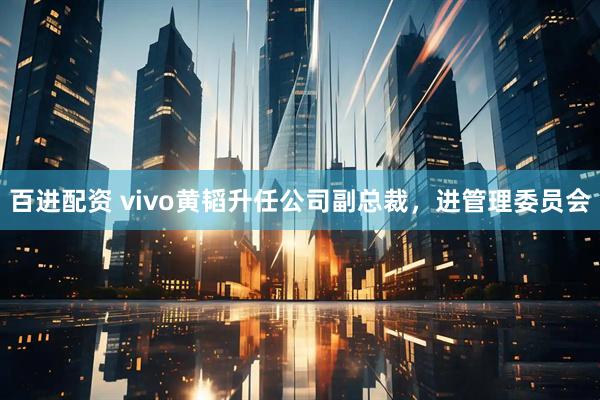 百进配资 vivo黄韬升任公司副总裁，进管理委员会