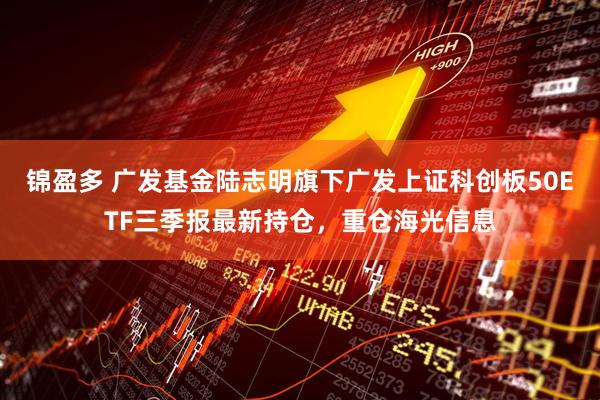 锦盈多 广发基金陆志明旗下广发上证科创板50ETF三季报最新持仓，重仓海光信息